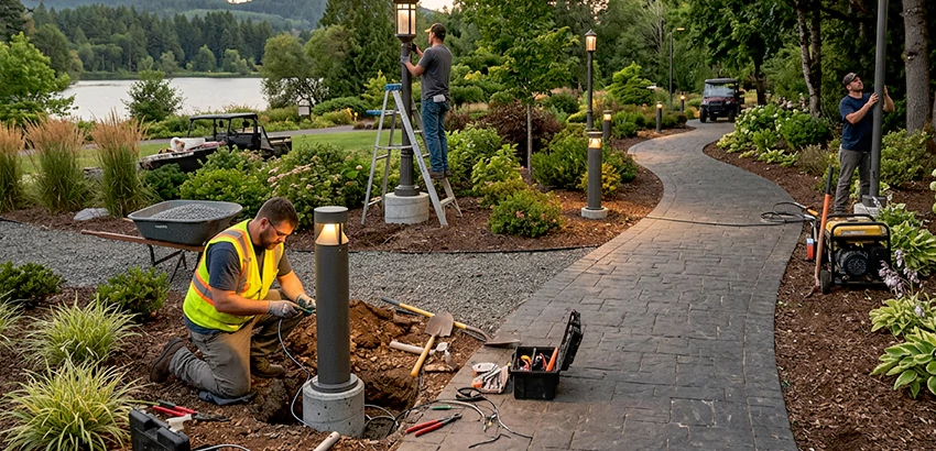 Landscape Post, Pole, and Bollard Lighting Installation in Debary