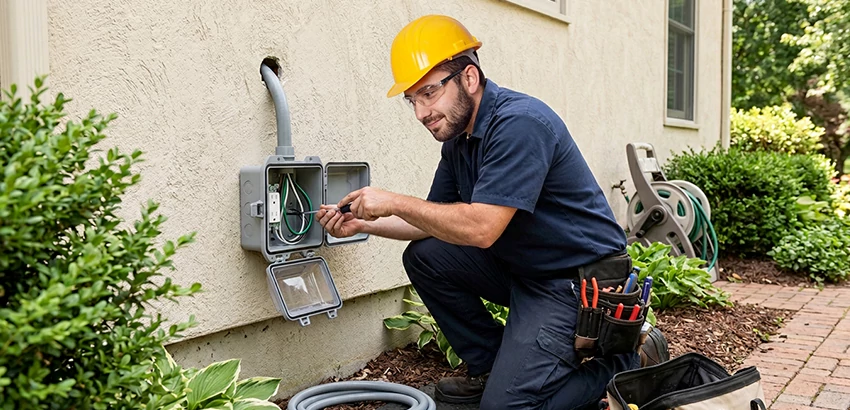 Outdoor Outlet Installation on Vinyl Siding in Debary